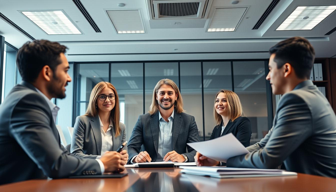 Business agreement signing